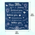 thumbnail image 4 of Happy 30th Birthday Gifts Blanket, Happy 30th Birthday Decorations for Women/Her/Men/Him Throw Blanket, 1993 Birthday Gifts for 30 Year Old Women, 30th Birthday Gifts Ideas Blanket 50"X 60" Navy Blue, 4 of 5