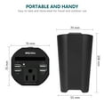thumbnail image 4 of Bapdas 150 Watts Car Cup Power Inverter DC 12V to 110V AC Converter Adapter-Black, 4 of 6