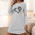 thumbnail image 1 of HongQid Women's Sleepshirt Dress Comfortable Nightshirt Nightgown Long Sleeve Love Heart Graphic Sleepwear, 1 of 6