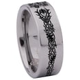thumbnail image 2 of Dragon Knot Celtic Ornament Tungsten Carbide Ring, 2 of 8