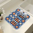thumbnail image 4 of Yayeee Dish Drying Mat for Kitchen Counter 16" x 18" Microfiber Super Absorbent Coffee Decorative Pad, Modern Color Circle, 4 of 9