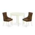 thumbnail image 2 of East West Furniture Dining Room Set Linen White, BOFR3-WHI-18, 2 of 5