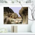 thumbnail image 1 of Smooth Rocks in Coastline Panorama - Landscape Canvas Art Print, 1 of 3
