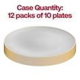 thumbnail image 3 of Smarty 10.25" Gray Gold Organic Disposable Plastic Dinner Plates 120ct, 3 of 7
