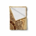 thumbnail image 2 of Zodiac Soft Flannel Fleece Blanket, Vintage Ornamental Mandala Circle with Horoscope Signs on Aged Old Paper Background, Cozy Plush for Indoor and Outdoor Use, 70" x 90", Tan Brown, by Ambesonne, 2 of 6