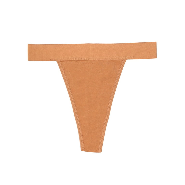 TOWED22 Womens Underwear Cotton Cute Low Rise Bikini Rib Cheeky Panties  V-shaped waistband Hipste(Khaki,S)