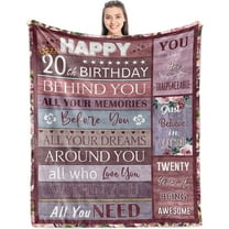 20th Birthday Gifts for Women - 20th Birthday Decorations for Women - Happy 20th Birthday - Best Gift for 20 Year Old Female - 2002 Birthday Decorations Ideas - 20 Year Old Birthday Blanket 50" x 60"
