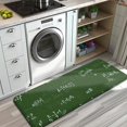 thumbnail image 3 of Math Equations Math Symbols Green Pattern Kitchen Rug Mat,Kitchen Runner Rugs Non Skid Washable,Decorative Kitchen Floor Mats for Kitchen,Sink,Laundry,17"x47.2", 3 of 7