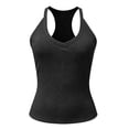 thumbnail image 7 of OIUUAK Yoga Workout Tops for Women, Racerback Basic Tank Summer 2026 Camisole V Neck Slim Fit Ribbed Sleeveless Sexy Y2K Going Out Tee Shirts, Black, 7 of 7