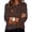 Brown, variant on Graphic Tees for Women T-Shirts – Long Sleeve Shirt For Women Fall Striped Color Block T Shirts Casual Round Neck Regular Fitted Tees Tops Red M