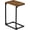Wide Table Top Single Set, variant on C Shaped End Table, Small Side Table, TV Trays for Couch, Sofa Table for Living Room, Bedside, Rustic Brown