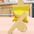 thumbnail image 2 of Clip de sellado para bolsas de refrigerios de acero inoxidable, sellador para almacenamiento de alimentos, cocina casera (dorado), 2 of 8