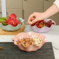 thumbnail image 3 of Snack Dish All-purpose Ruffled Design Plastic Non-slip Salad Kitchen Bowl for Office, 3 of 5