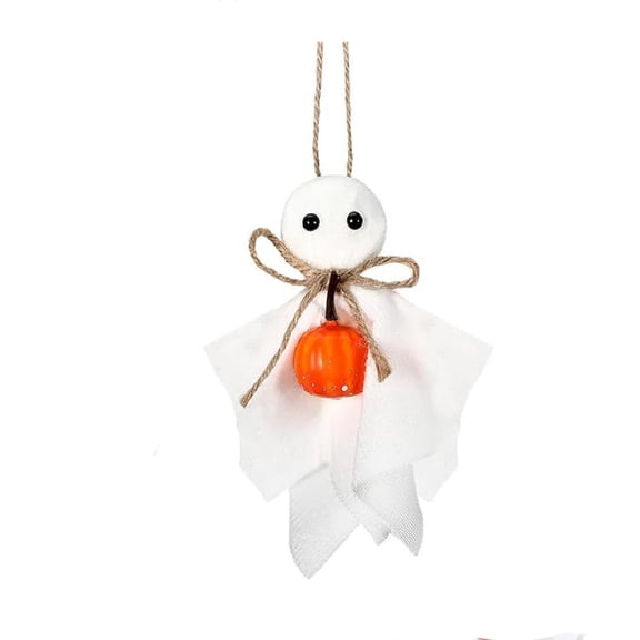 Tarmeek Halloween Decorations Pumpkin Ghost Hanging Ornament, Spooky Decor Plastic Small Pendant for Home, Adorable Festive Reusable Halloween Home Decor