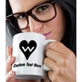 thumbnail image 5 of Custom Ceramic Coffee Mug 11 OuncesW Heart Initial Monogram Letter W White Tea Cup Love Personalized Text Here, 5 of 7