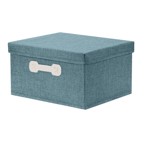 REGALWOVEN Storage Cube, Fabric Storage Bin with Lid and Handle for Shelves Closet, Collapsible Basket for Organizing Clothes Books Green 13.8*11*7.1in