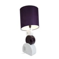 thumbnail image 2 of Elegant Designs LT1038-PRP Stacked Circle Ceramic Table Lamp with Asymmetrical Shade, Purple, 30.31" x 11.81" x 11.81", 2 of 3