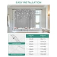 thumbnail image 6 of Grey Christmas Tie Up Curtains for Windows 63 Inch Length Balloon Curtains Kitchen Adjustable Balloon Window Shade Xmas Snowflake Ball Winter Snowflake Tie Up Valance Bathroom Curtain Window 42"x63", 6 of 6