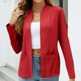 thumbnail image 2 of DeHolifer Womens Blazer Casual Business Loose Blazers Long Sleeve Work Office Jacket Blazer with Pockets Red M, 2 of 4