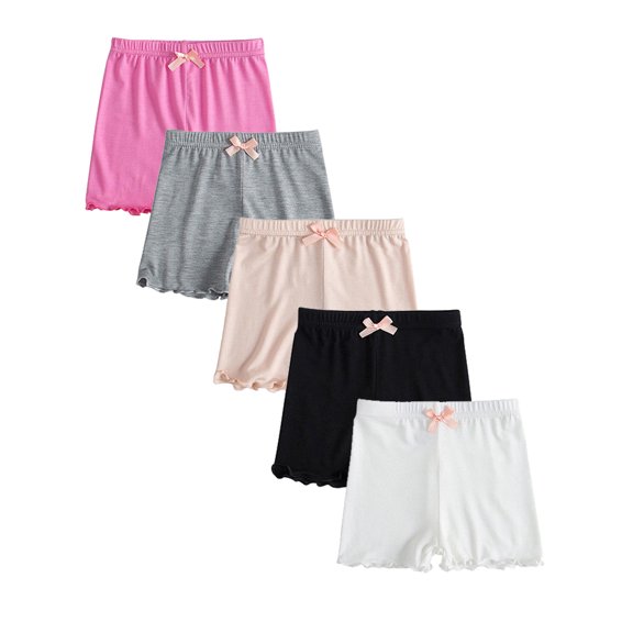 GYRATEDREAM Little Girls Knee Length Leggings Kids Girls Solid Stretch Skinny Summer Dance Casual Sweatpants Legging 3-14Y