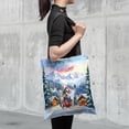 thumbnail image 4 of Hello Welcome Winter The Ski Chinese Crested Snowy Day All Over Print 3D Canvas Tote Bag Dog Lover Reusable Handbag - 13013, 4 of 5