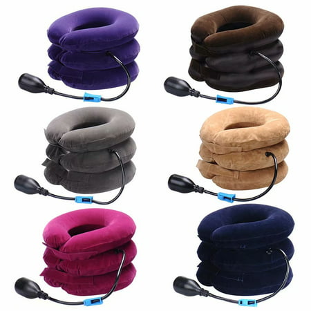 Akoyovwerve Neck Cervical Traction Device Inflatable Neck Pillow Instant Relief Neck Protector Tractor for Chronic Neck Shoulder Back Pain Alleviate Spine