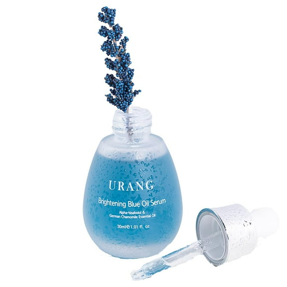 URANG Blue Oil Serum | Vegan Natural Deep Moisturizer Supports Shine & Vibrancy For Dull Skin | For All Skin Types Oily, Dry & Sensitive | Natural Skin Care | 1.01 Fl oz