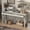 Beibe, variant on 60'' Acacia Veneer Console Table with 4 Spacious Drawers, Modern Crisscross Design Entryway Table with Open Bottom Storage, Farmhouse Sofa Table for Living Room, Kitchen, Dining Room, Hallway