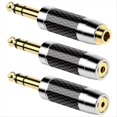 thumbnail image 3 of Adaptador de Auriculares de 6,35 mm A 3,5 mm con Sonido Superior y Conectores Chapados en ., 3 of 5