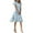 Blue 03, variant on QQAMB Women Dresses V-Neck Flroal Printed Short Sleeve Back Zipper Dress Casual Swing Beach Wedding Party Dresses Black XL