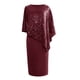 thumbnail image 3 of WILLBEST Vestido Largo Casual De Gasa Para Mujer, Vestido De Noche Hasta La Rodilla Con Capa Y Superposición, 3 of 3