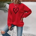 thumbnail image 2 of aidice Womens Sweatshirts Round Neck Long Sleeve Loose Pullover Casual Comfy Fall Winter Blouses Tops, 2 of 7