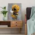 thumbnail image 5 of Gold Black Geometric Circles Canvas Print, Textured Modern Wall Art for Living Room Bedroom Office Hallway Entryway Decor, 5 of 8