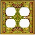 thumbnail image 3 of Metal Light Switch Plate Cover Elegant Victorian Floral Leaf Butterfly Frame Green FRA065, 3 of 13