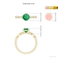 thumbnail image 4 of ANGARA Natural Marquise and Dot Emerald Engagement Ring with Diamonds in 14K Yellow Gold for Women (Size-6mm) | May Birthstone, Birthday, Anniversary, Jewelry Gift for Women | Natural Emerald Ring, 4 of 9