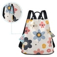 thumbnail image 5 of FORMRS Women's Travel Backpack Purse Anti-Theft Hidden Pockets Casual Shoulder Bag, Beige Retro Flower, 5 of 7