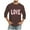 Brown, variant on Men Love Long 3/4 Sleeve Cartoon Print Sweatshirt Valentines Day Funny Grahic Pullover Blouse Casual Shirts Top Casual Valentines Gifts Plus Size 2X 3X 5X