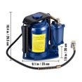 thumbnail image 2 of VEVOR Air Hydraulic Bottle Jack, 32 Ton/70550lbs, Pneumatic/Manual High Lift Bottle Jack, with Hand Pump for Car Truck RV Repair Lift, 2 of 9