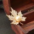thumbnail image 2 of Broche jinwen Moda Oro Cristal Arce Hojas Accesorio Ropa, 2 of 5