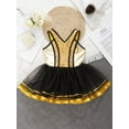 thumbnail image 5 of iEFiEL Girls Glitter Mermaid Costume Ballet Dance Gymnastics Leotard Tutu Dress Gold 10, 5 of 7