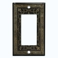 thumbnail image 6 of Metal Light Switch Plate Cover Black Yellow French Victorian Frame Damask FRA001, 6 of 14