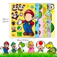 thumbnail image 2 of 24 Sheets Mario Make Your Own Stickers, DIY Make Face Stickers for Boys Girls, Party Favors Supplies Art Craft Family School Reward, 2 of 4