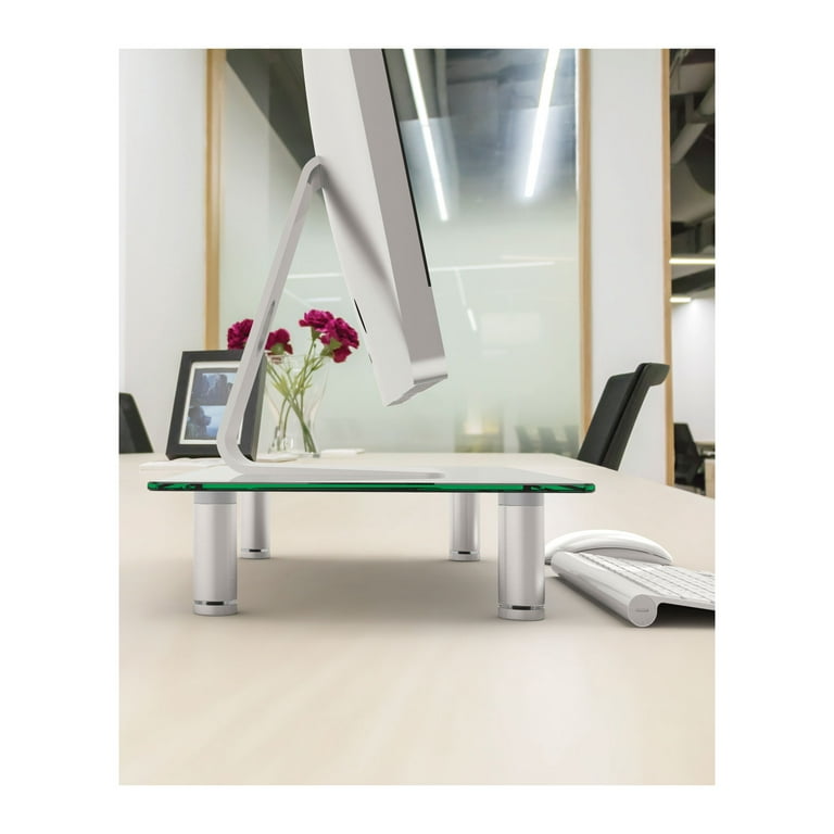 Adjustable Tempered Glass Monitor Riser, 15.75 Adjustable Tempered Glass Monitor Riser, 15.75