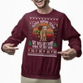 thumbnail image 2 of Ugly Christmas Sweater, Xmas Holiday Mens Womens, Funny Santa Sweatshirt, Funny Hiking Sloth Ugly Christmas Sweatshirt Womens Mens, 2 of 5