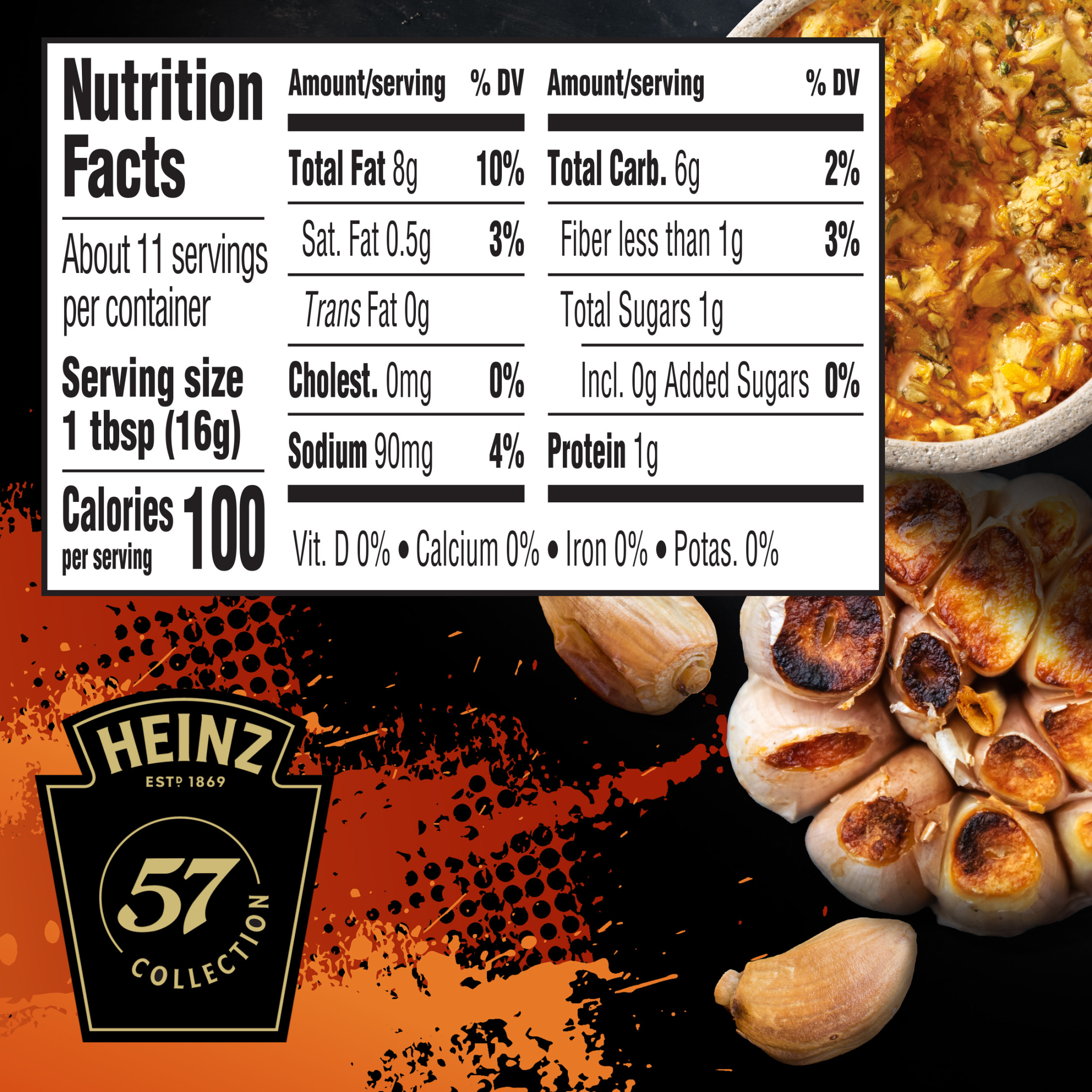 Heinz 57 Collection Culinary Crunch Roasted Garlic Crunch Sauce, 5.6 fl oz