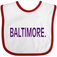 thumbnail image 3 of Inktastic Baltimore in Purple Text Boys or Girls Baby Bib, 3 of 4