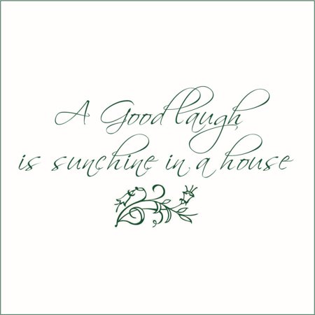 A Good Laugh is Sunshine in a House Vinyl Quote - Medium - Hunter Green