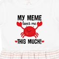 thumbnail image 4 of Inktastic Meme Loves Me Grandson Girls Toddler Dress, 4 of 5