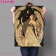 thumbnail image 1 of Póster Artístico Retro de bruja y Luna, cuadro sobre lienzo para pared, decoración para sala de estar sin marco, 1 of 4