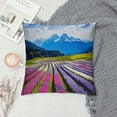 thumbnail image 2 of Chilfamy Flowers Mountains Blue Sky Pillow Covers for Couch Sofa Indoor Outdoor Pillow Case Spring Design for Car Couch Bedroom 1PC 24x24in, 2 of 5